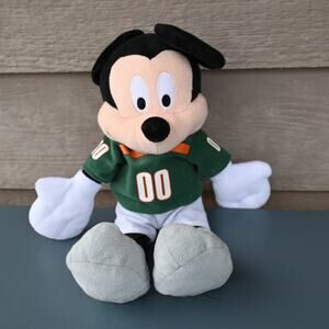 Disney Mickey Mouse Miami Hurricanes Plush NCAA Collegiate Licensed Stuffed Toy